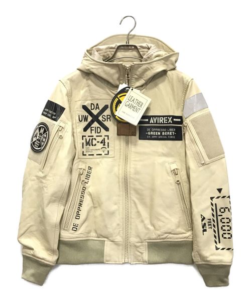 中古・古着通販】AVIREX (アヴィレックス) LEATHER HOODIE HALO