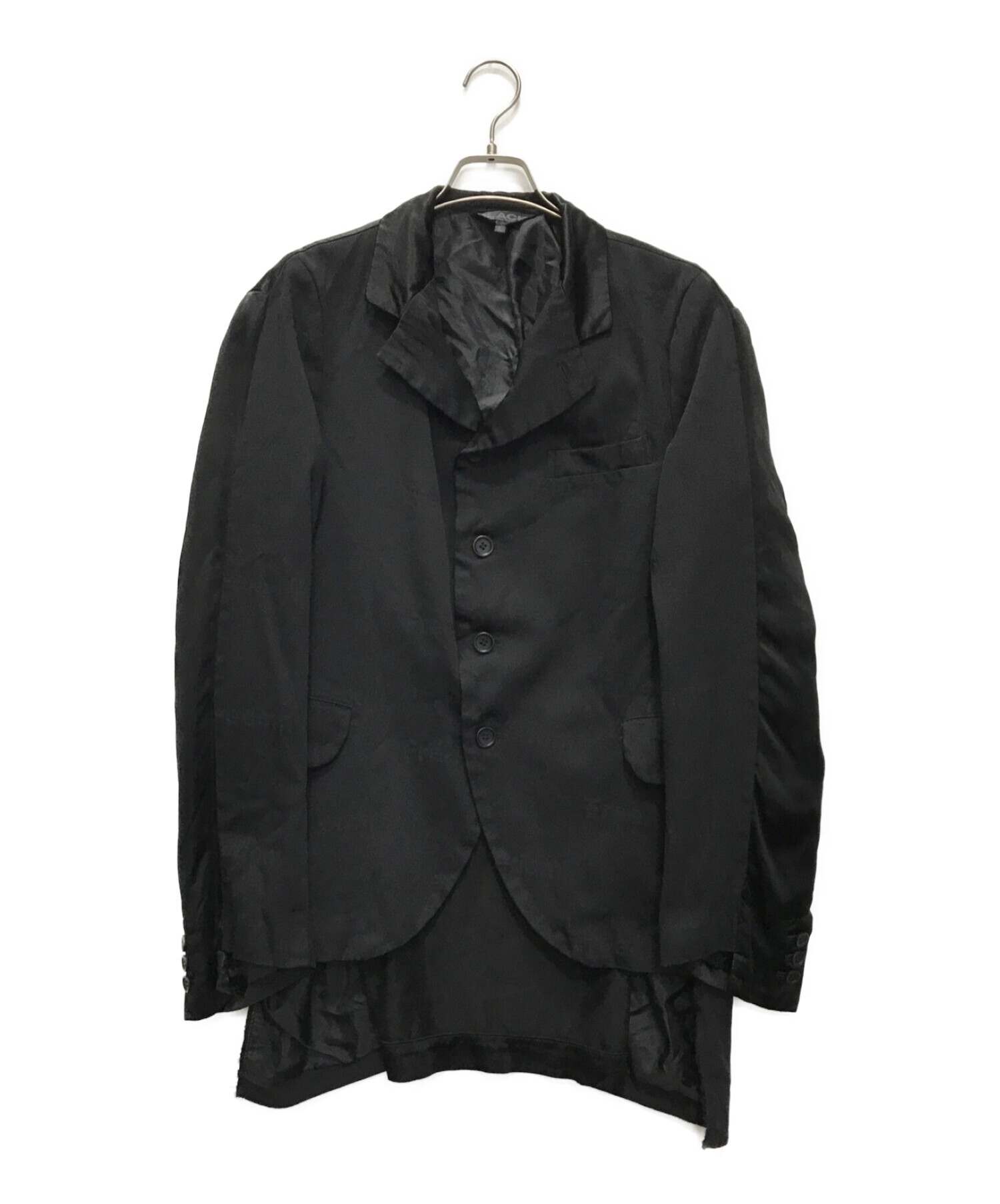 素材ウールブラックコムデギャルソンのジャケット