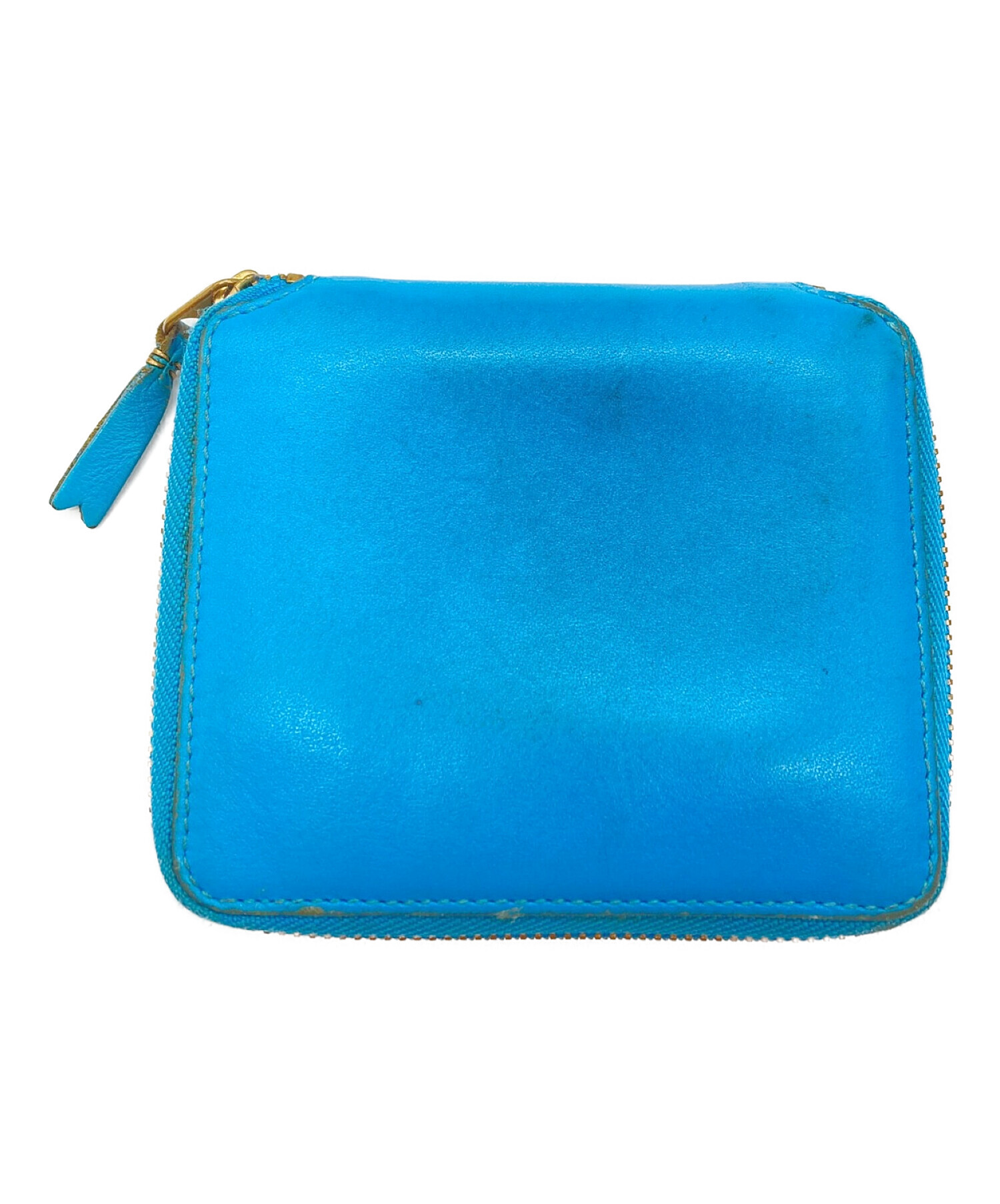 COMME des GARCONS (コムデギャルソン) カラーレザー　二つ折り財布 ブルー
