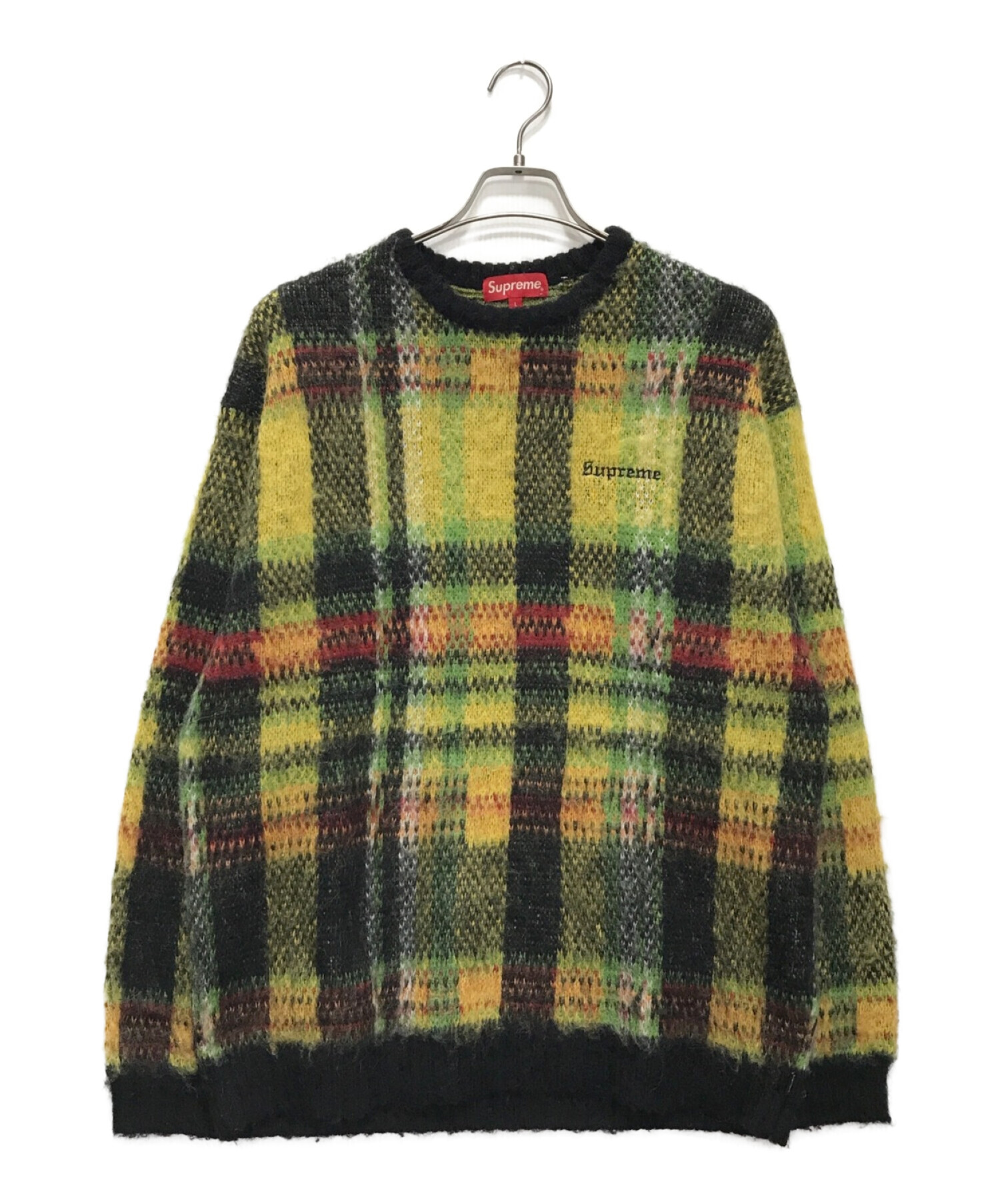 【M】 supreme Brushed Plaid Sweater