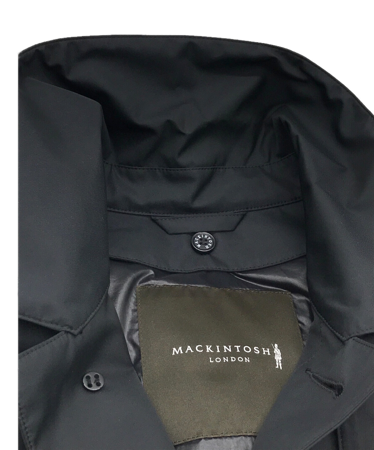 MACKINTOSH LONDON (マッキントッシュ ロンドン) ダウンライナー付ステンカラーコート ブラック サイズ:L