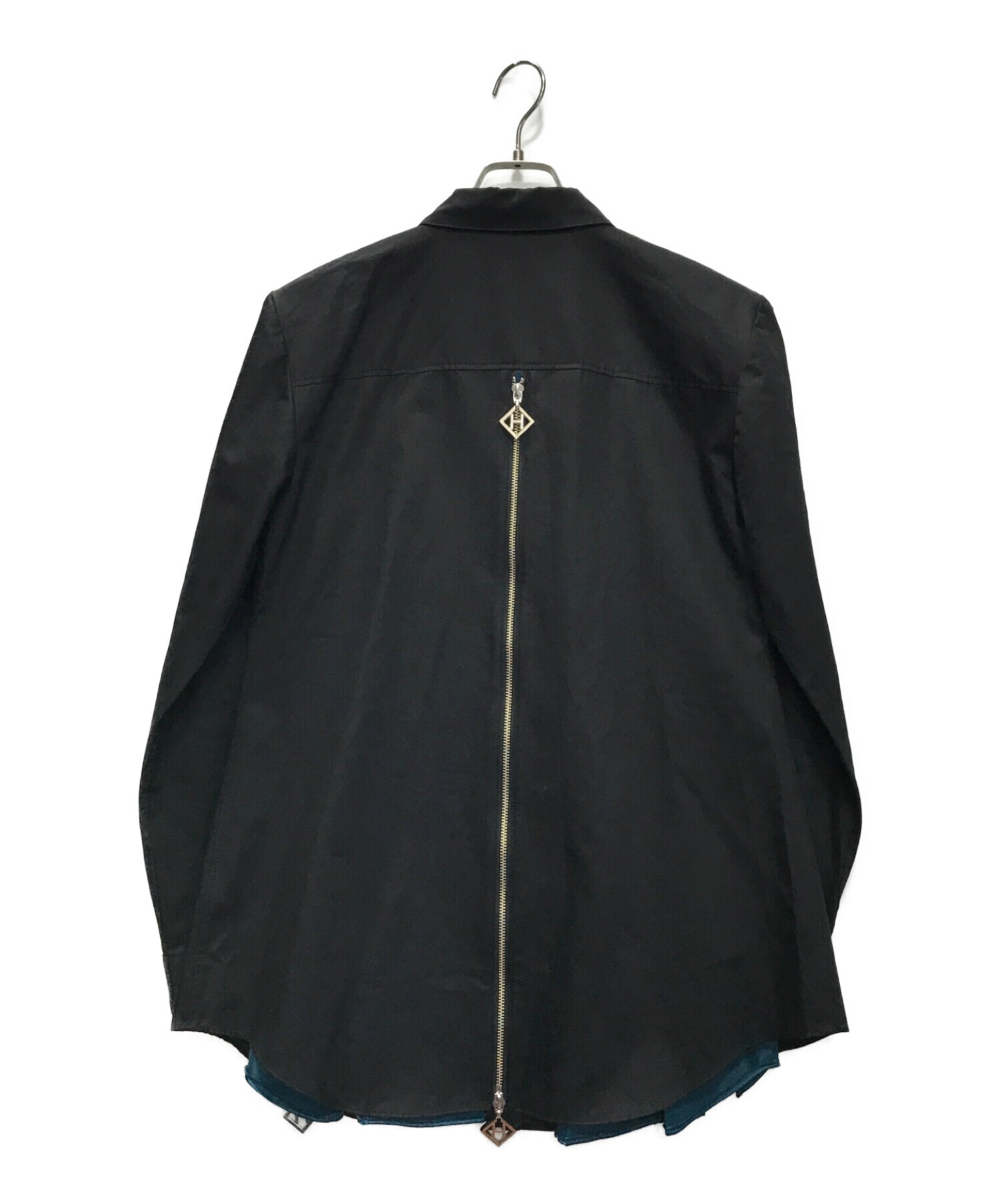 hazama 絶対不可侵のシャツ ブラック ハザマファッション
