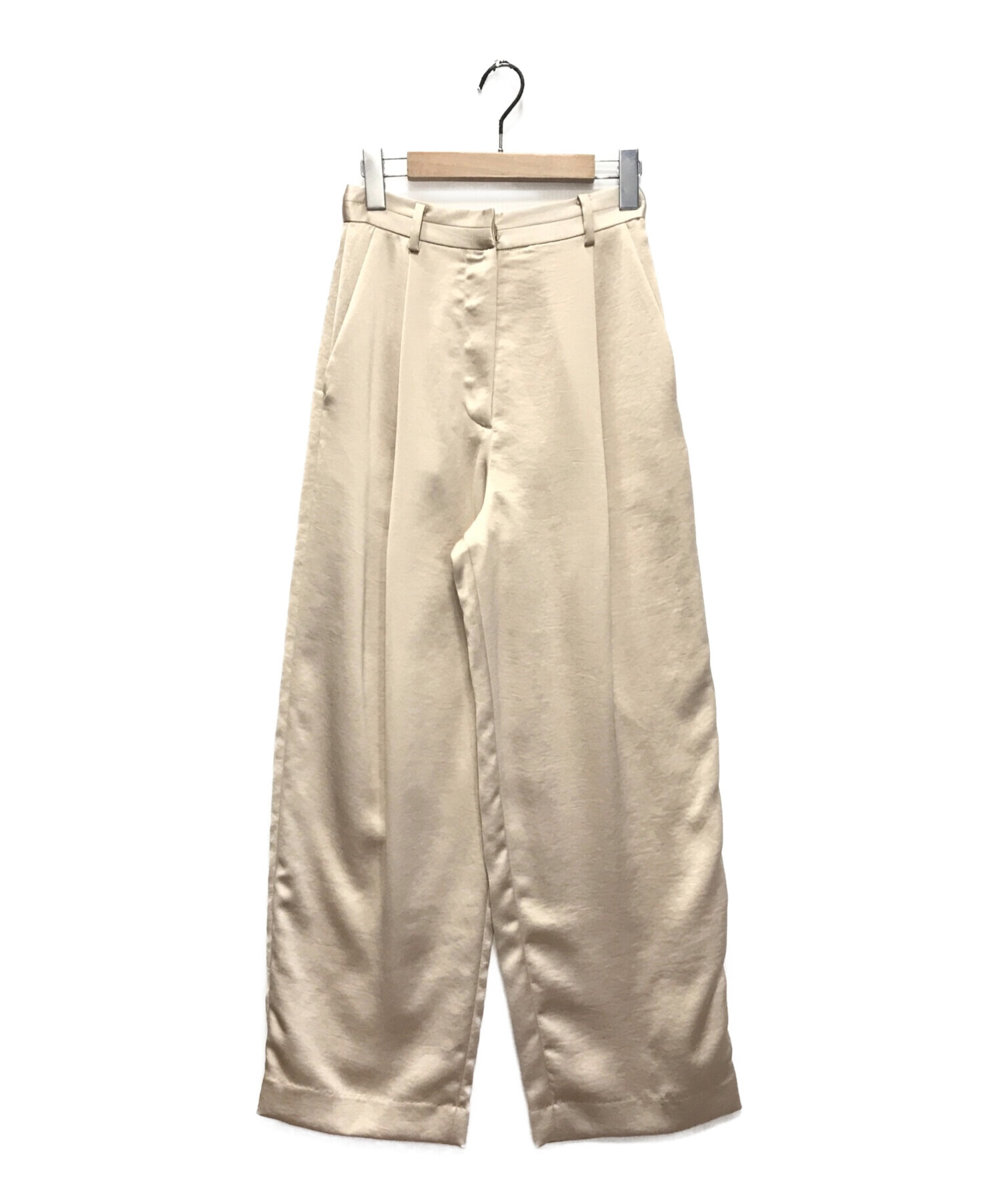 中古・古着通販】CLANE (クラネ) Satin Slacks Pants アイボリー