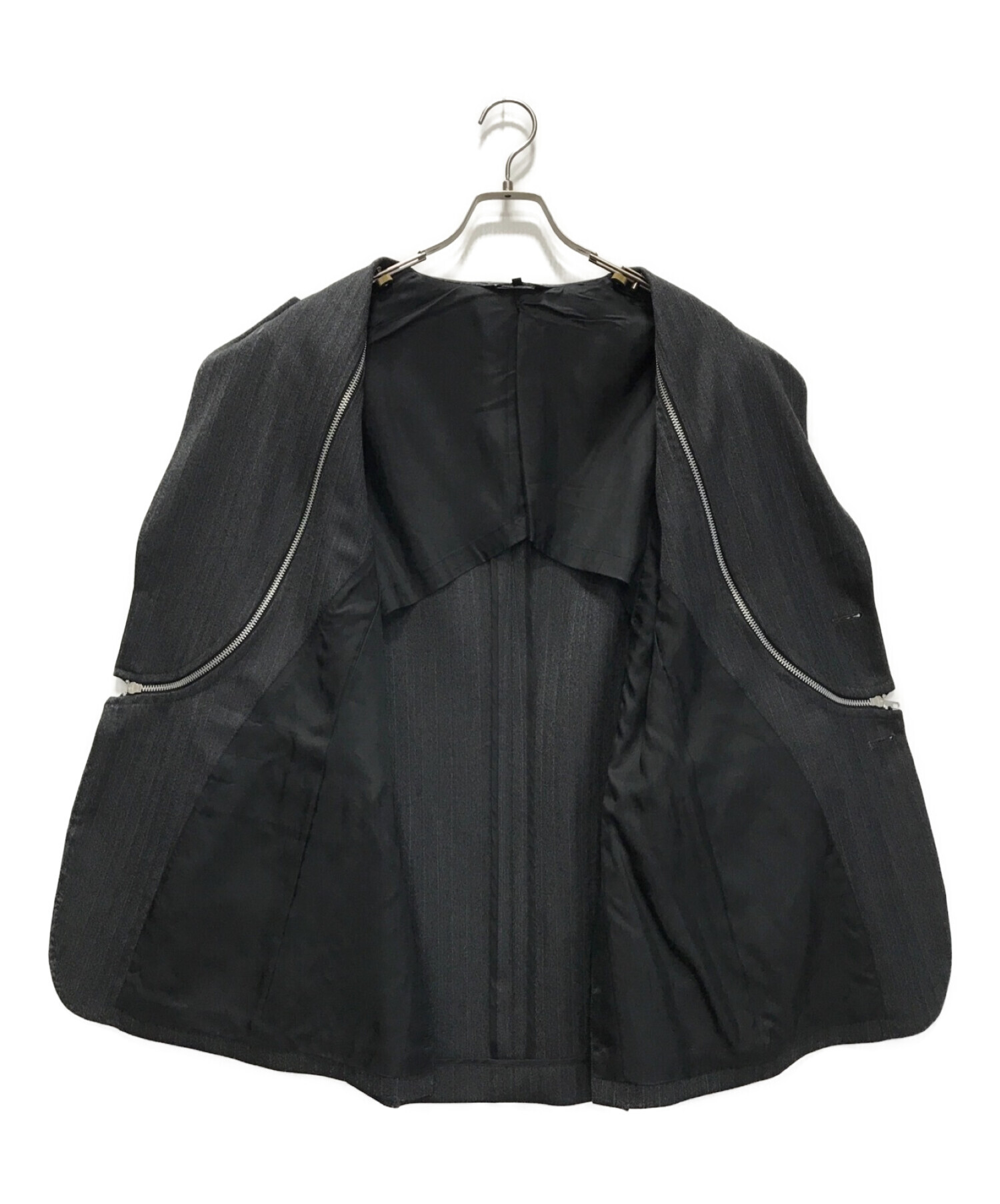 中古・古着通販】COMME des GARCONS HOMME DEUX (コムデギャルソン オム ドゥ) ZIPPED BLAZER グレー  サイズ:L｜ブランド・古着通販 トレファク公式【TREFAC FASHION】スマホサイト