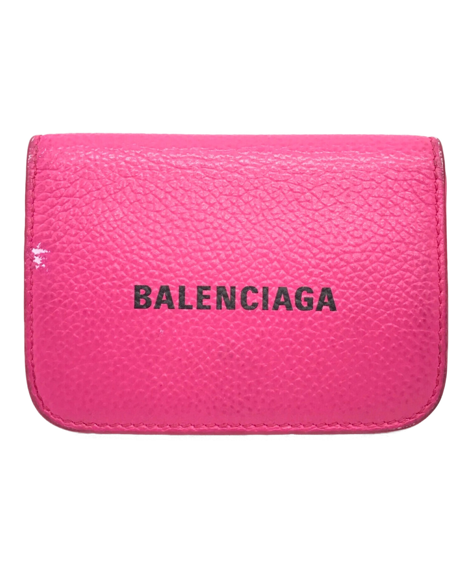 中古・古着通販】BALENCIAGA (バレンシアガ) 3つ折り財布 ショッキング