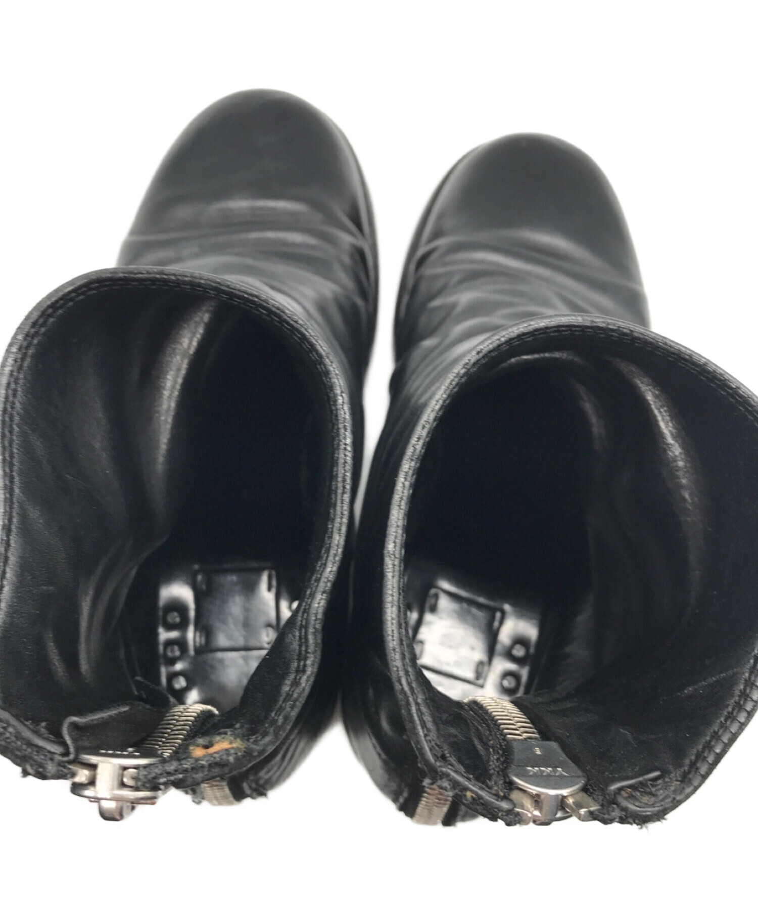 中古・古着通販】GUIDI (グイディ) バックジップブーツ ブラック