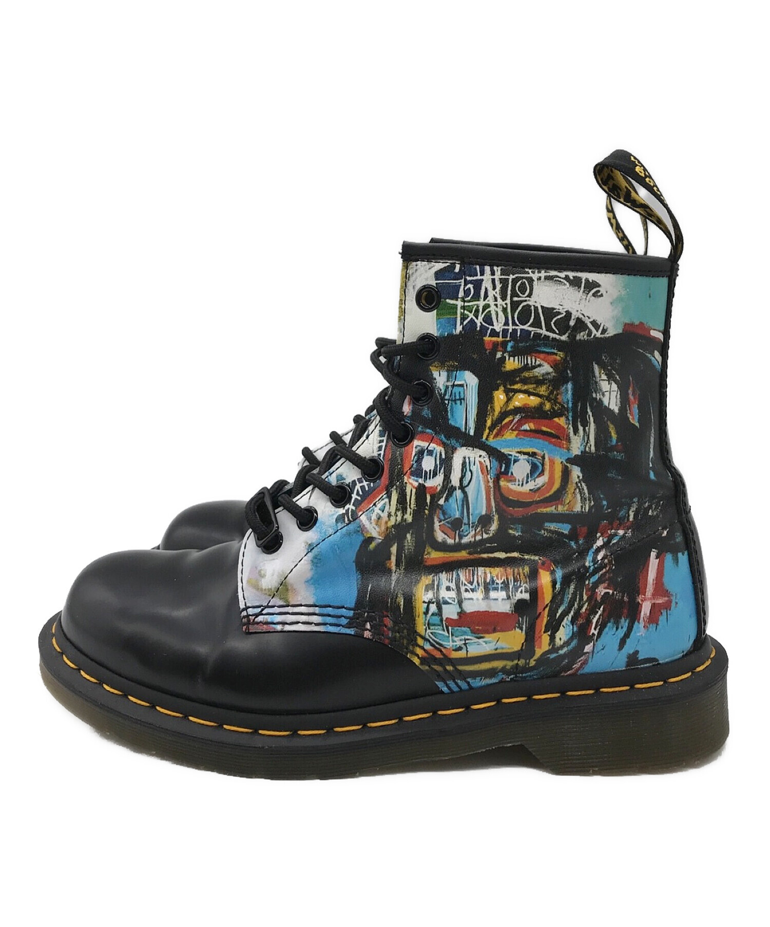 Dr.Martens (ドクターマーチン) Jean-Michel Basquiat (ジャン ミシェル バスキア) BASQUIAT II  BLACK 8ホールブーツ ブラック サイズ:UK7