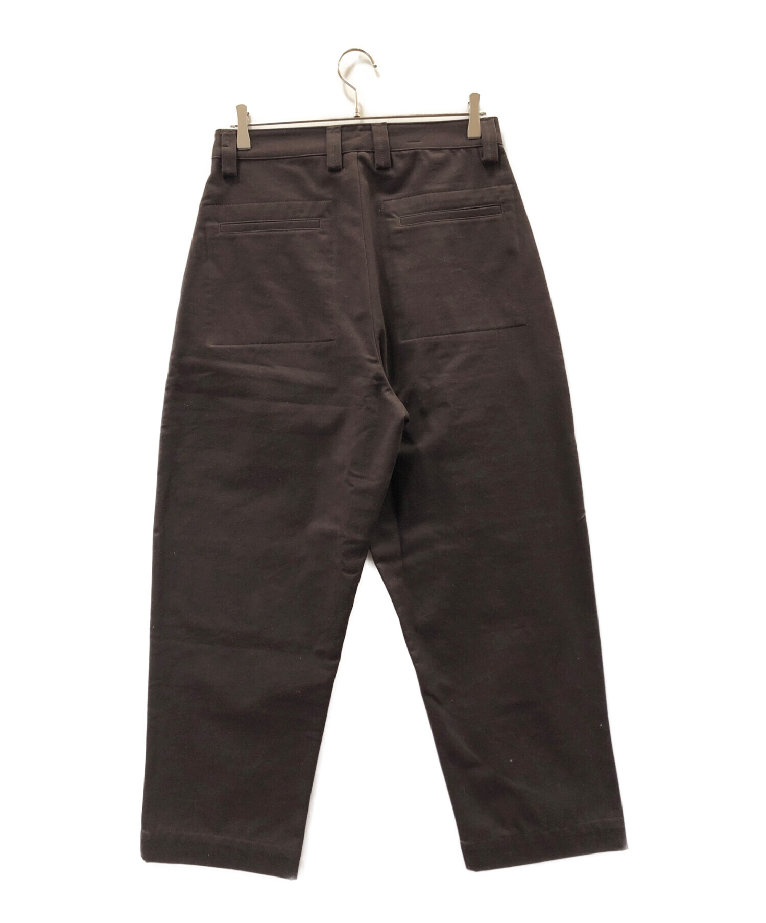STUDIO NICHOLSON (スタジオニコルソン) bionda single pleat tapered pants ブラウン サイズ:M