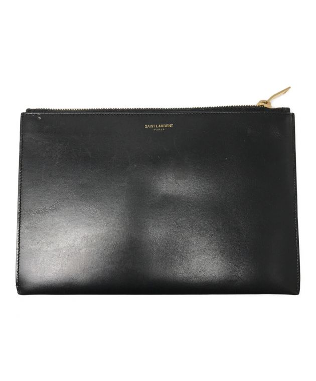 中古・古着通販】Saint Laurent Paris (サンローランパリ) クラッチバッグ ブラック サイズ:下記参照｜ブランド・古着通販  トレファク公式【TREFAC FASHION】スマホサイト