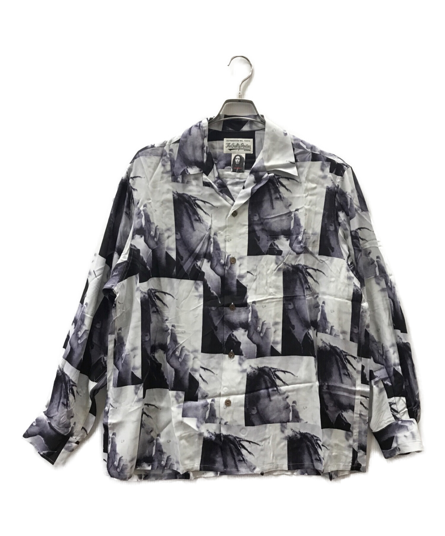 WACKO MARIA (ワコマリア) BOB MARLEY HAWAIIAN SHIRT L/S TYPE-1 グレー サイズ:L