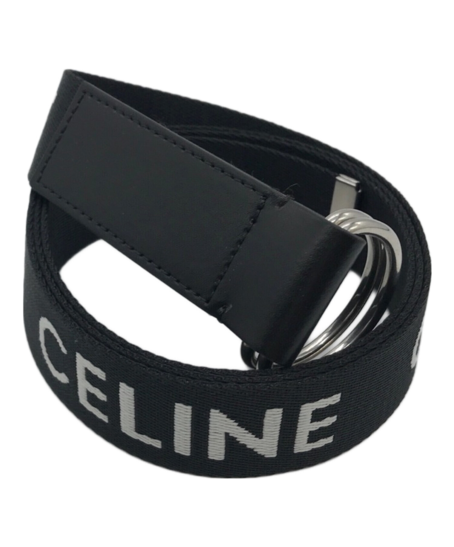 中古・古着通販】CELINE (セリーヌ) ダブルリングベルト ブラック ...