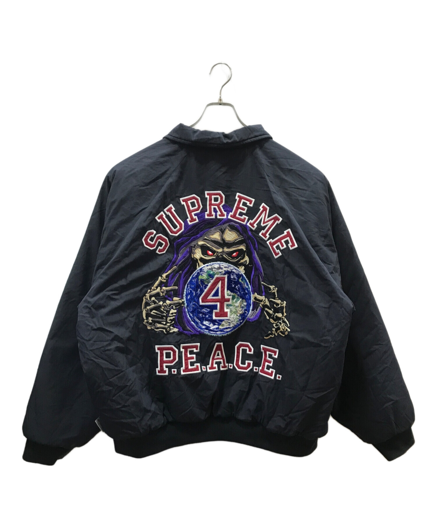 SUPREME (シュプリーム) PEACE EMBROIDERED WORK JACKET ブラック サイズ:XL