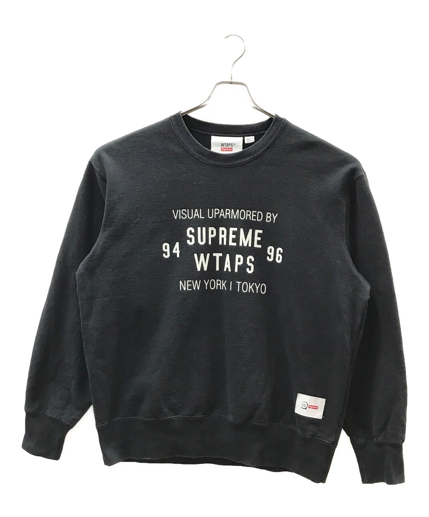 中古・古着通販】SUPREME (シュプリーム) WTAPS (ダブルタップス) Crewneck ブラック サイズ:M｜ブランド・古着通販  トレファク公式【TREFAC FASHION】スマホサイト