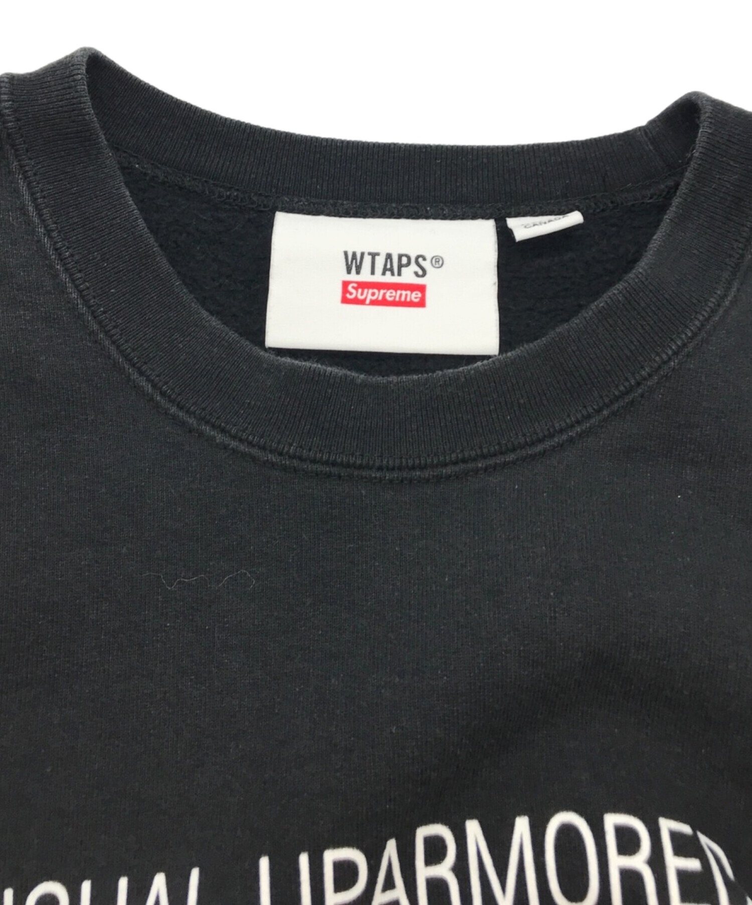 中古・古着通販】SUPREME (シュプリーム) WTAPS (ダブルタップス) Crewneck ブラック サイズ:M｜ブランド・古着通販  トレファク公式【TREFAC FASHION】スマホサイト