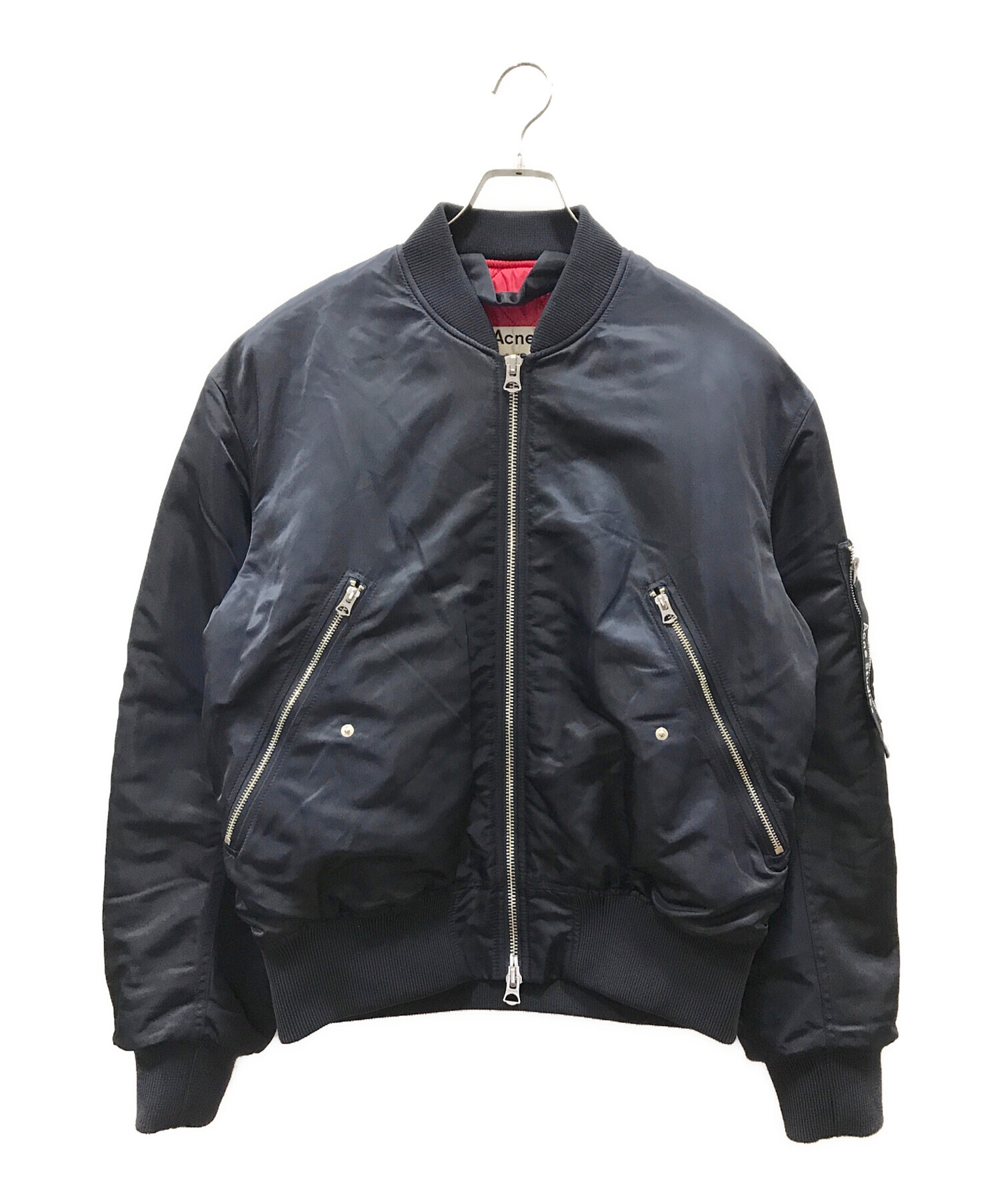 Acne studios (アクネ ストゥディオス) MAKIO MA-1 BOMBER JACKET ネイビー サイズ:48