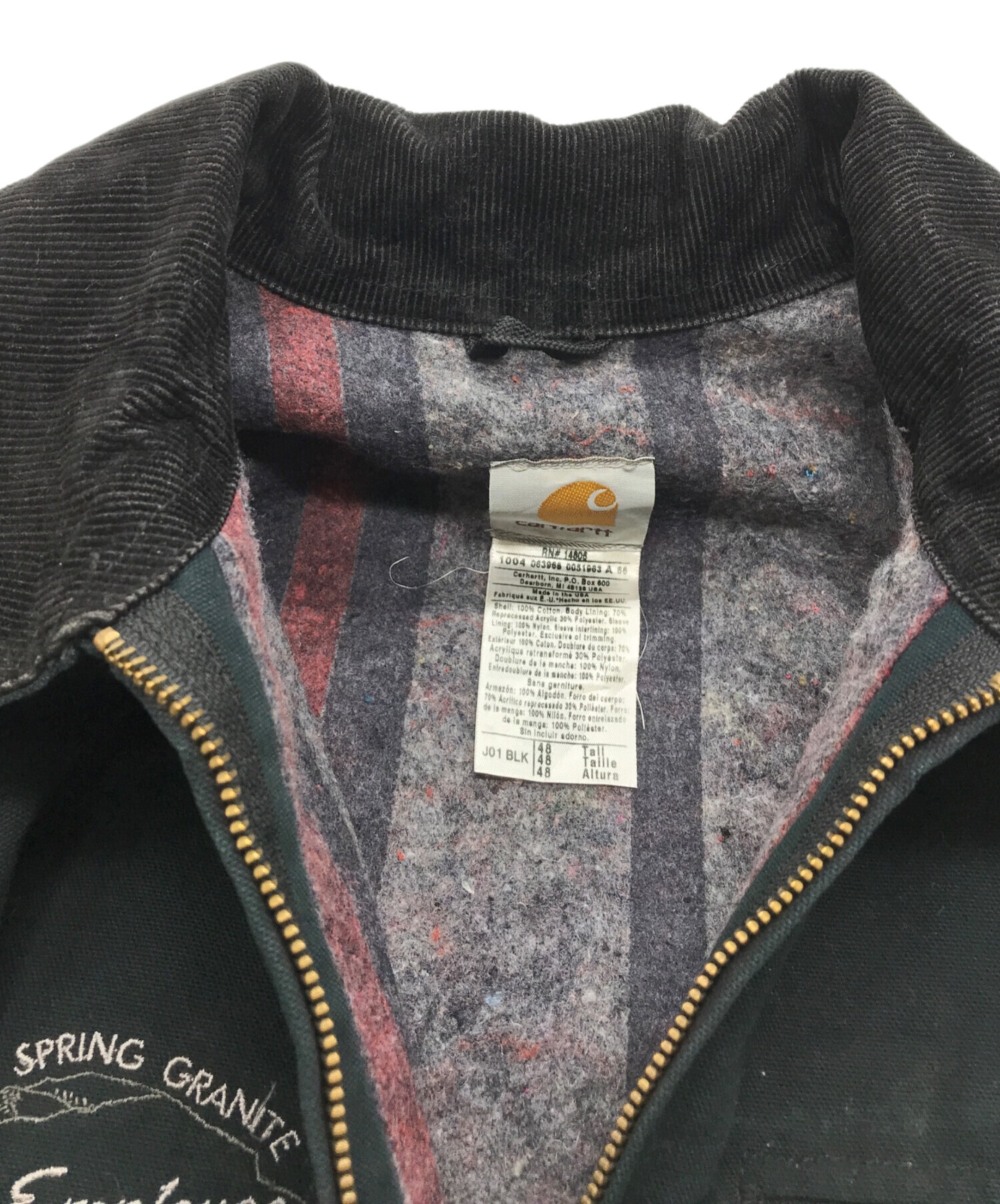 中古・古着通販】CarHartt (カーハート) デトロイトジャケット ブラック サイズ:48｜ブランド・古着通販 トレファク公式【TREFAC  FASHION】スマホサイト