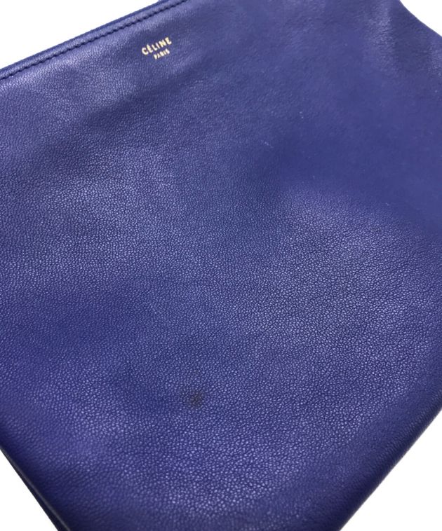 中古・古着通販】CELINE (セリーヌ) トリオ ラージ レザー ショルダーバッグ ブルー サイズ:下記参照｜ブランド・古着通販  トレファク公式【TREFAC FASHION】スマホサイト