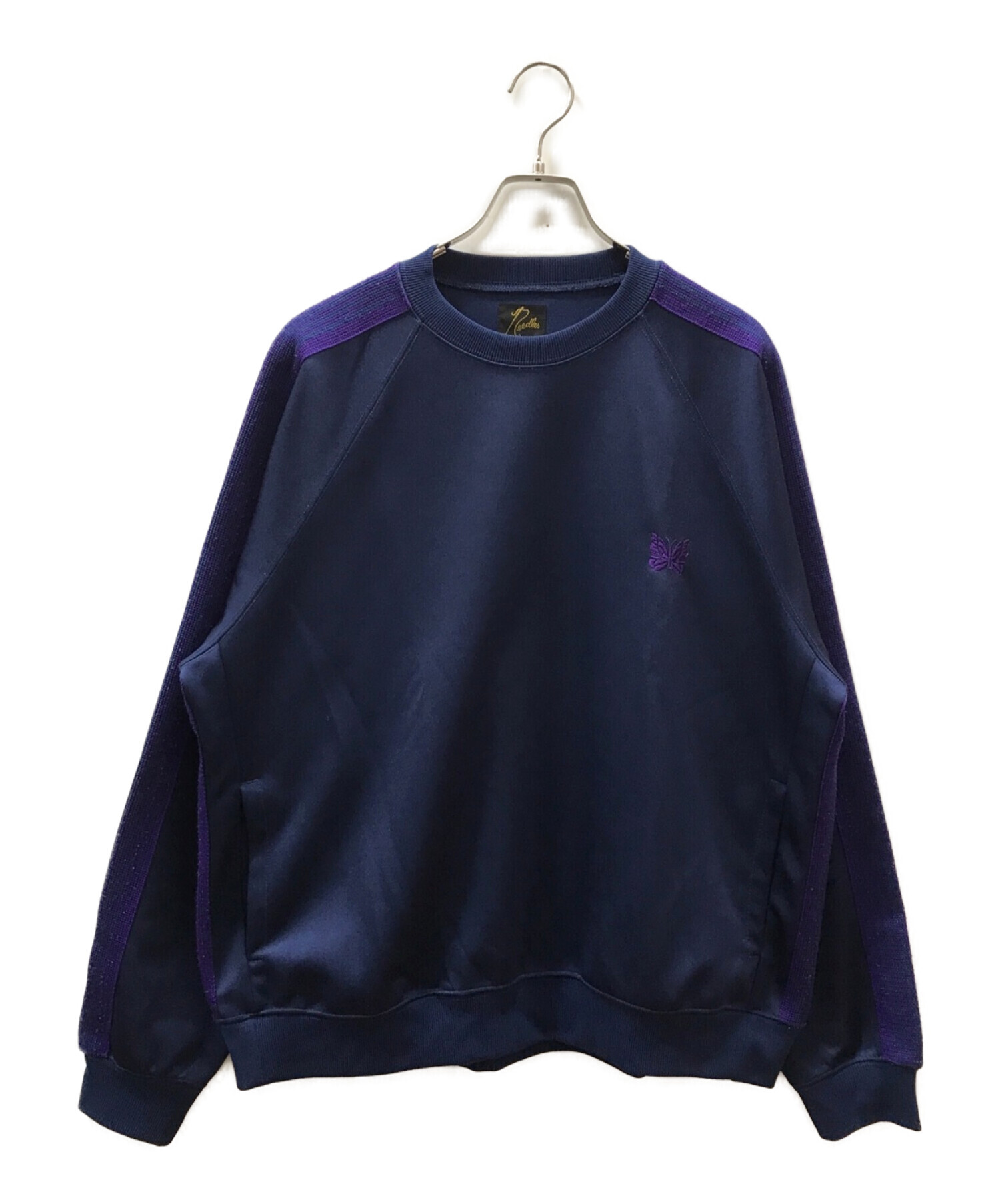 中古・古着通販】Needles (ニードルズ) Track Crewneck Shirt ネイビー