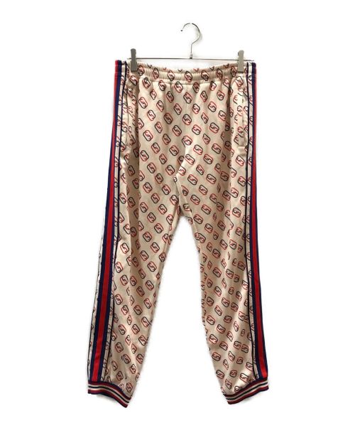 【中古・古着通販】GUCCI (グッチ) インターロッキングGサイドライントラックパンツ レッド×ネイビー サイズ:M｜ブランド・古着通販  トレファク公式【TREFAC FASHION】スマホサイト