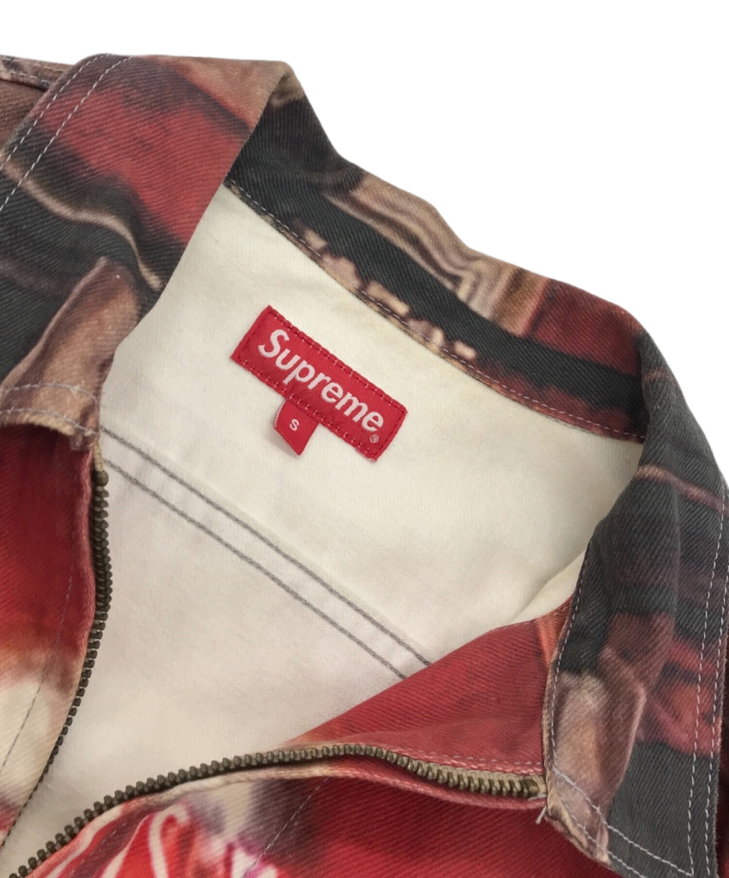 Supreme (シュプリーム) SCARFACE (スカーフェイス) 17AW Scarface The World Is Yours Denim  Jacket レッド サイズ:S