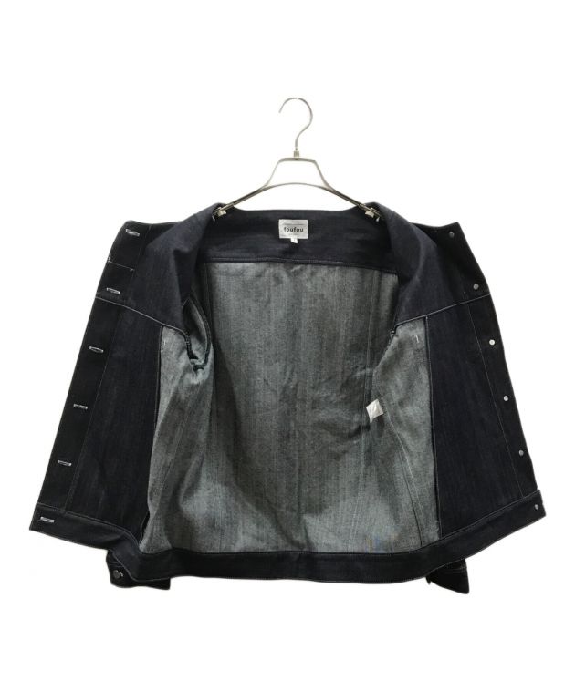 foufou (フーフー) no collar denim jacket インディゴ サイズ:S