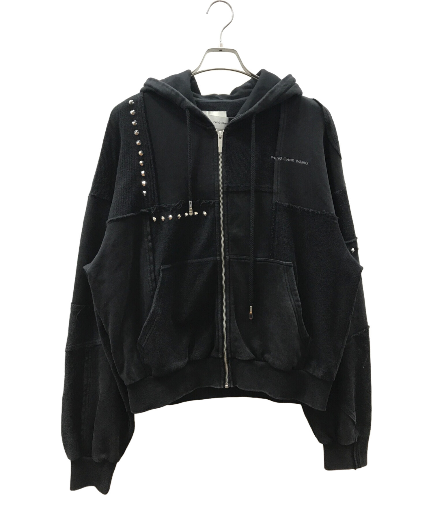 中古・古着通販】FENG CHEN WANG (フェンチェンワン) PANELLED FULL ZIP HOODIE ブラック  サイズ:M｜ブランド・古着通販 トレファク公式【TREFAC FASHION】スマホサイト