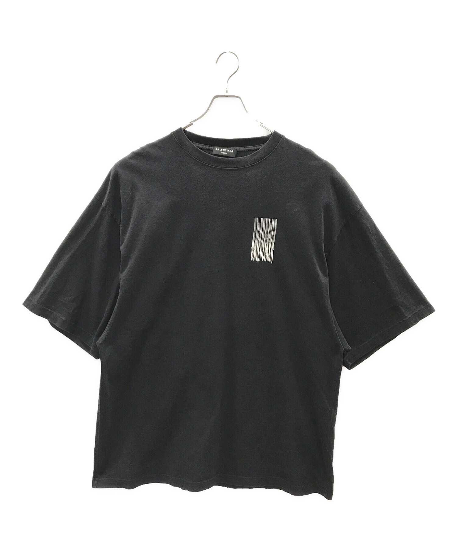 BALENCIAGA (バレンシアガ) プリントTシャツ ブラック サイズ:M