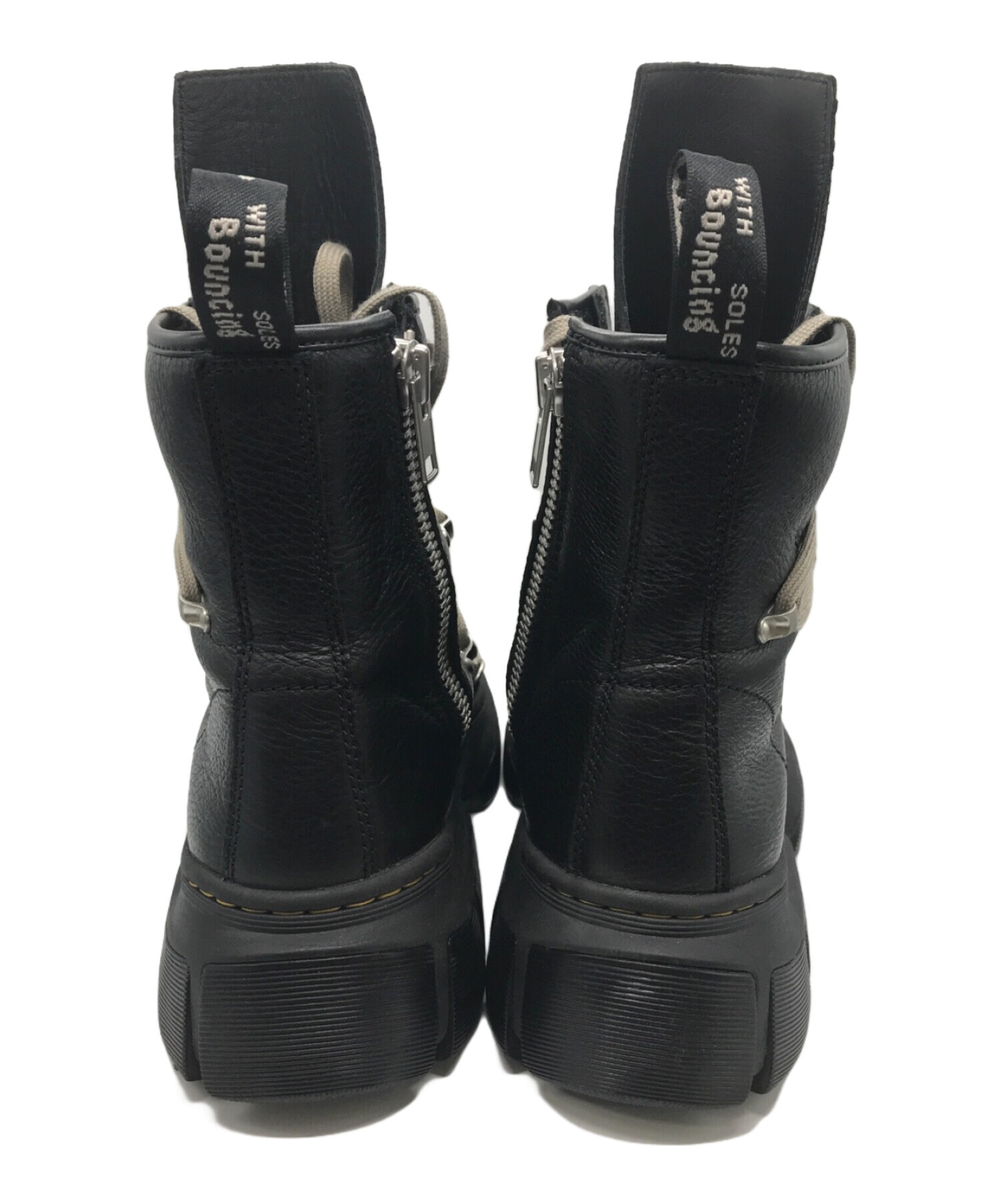 RICK OWENS (リックオウエンス) Dr.Martens (ドクターマーチン) QUAD SOLE JUMBO LACE BOOT ブラック  サイズ:29