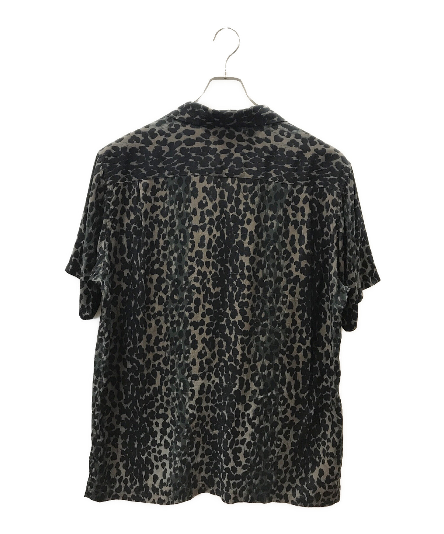 WACKO MARIA (ワコマリア) レオパード柄オープンカラーシャツ グレー サイズ:XL