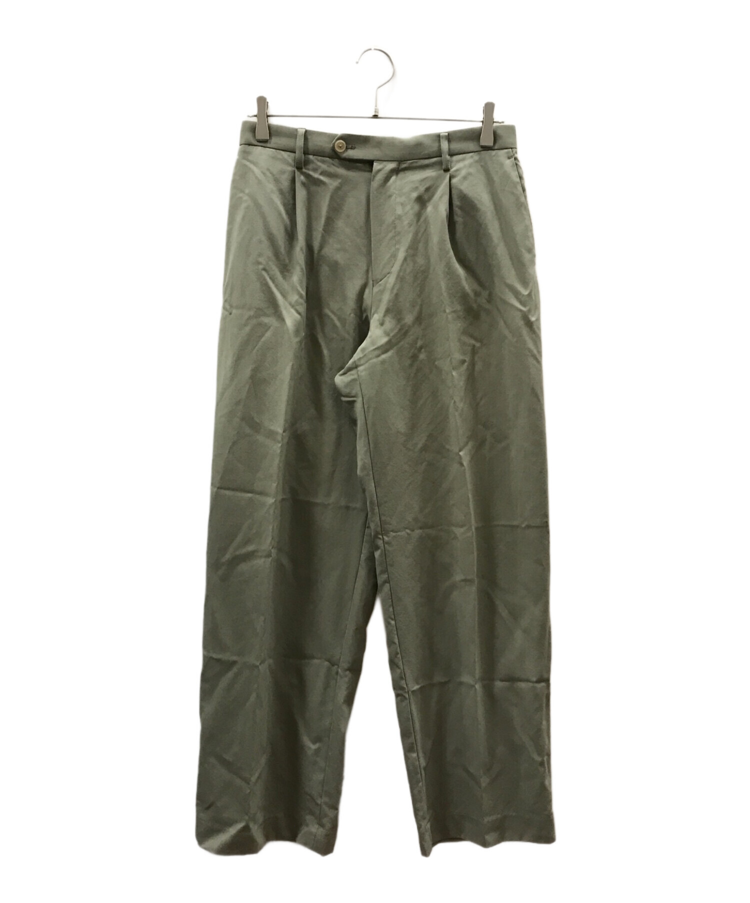 中古・古着通販】Phlannel (フランネル) WOOL TROPICAL TROUSERS グリーン サイズ:2｜ブランド・古着通販  トレファク公式【TREFAC FASHION】スマホサイト