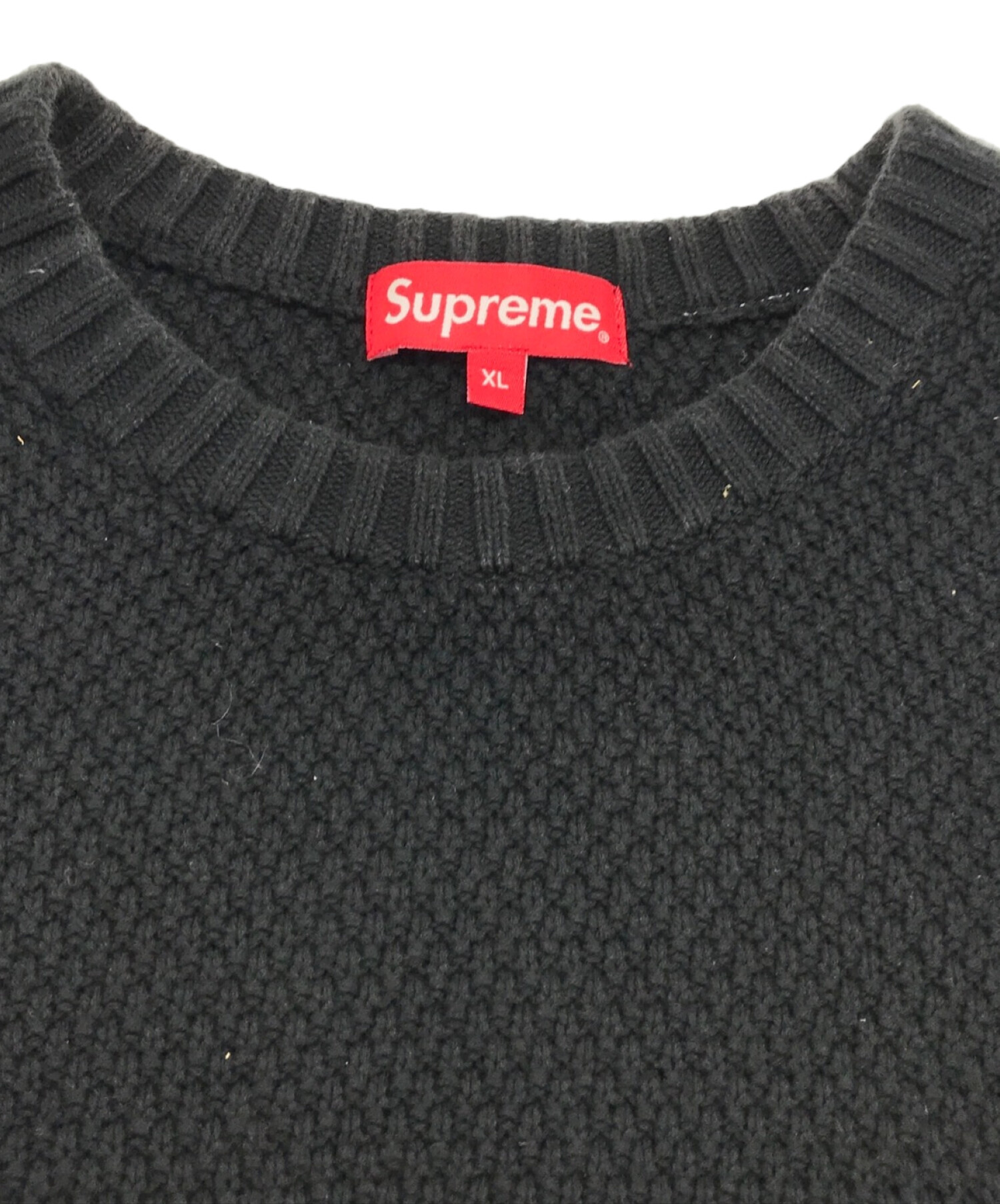 SUPREME (シュプリーム) Melange Rib Knit Sweater ブラック サイズ:XL