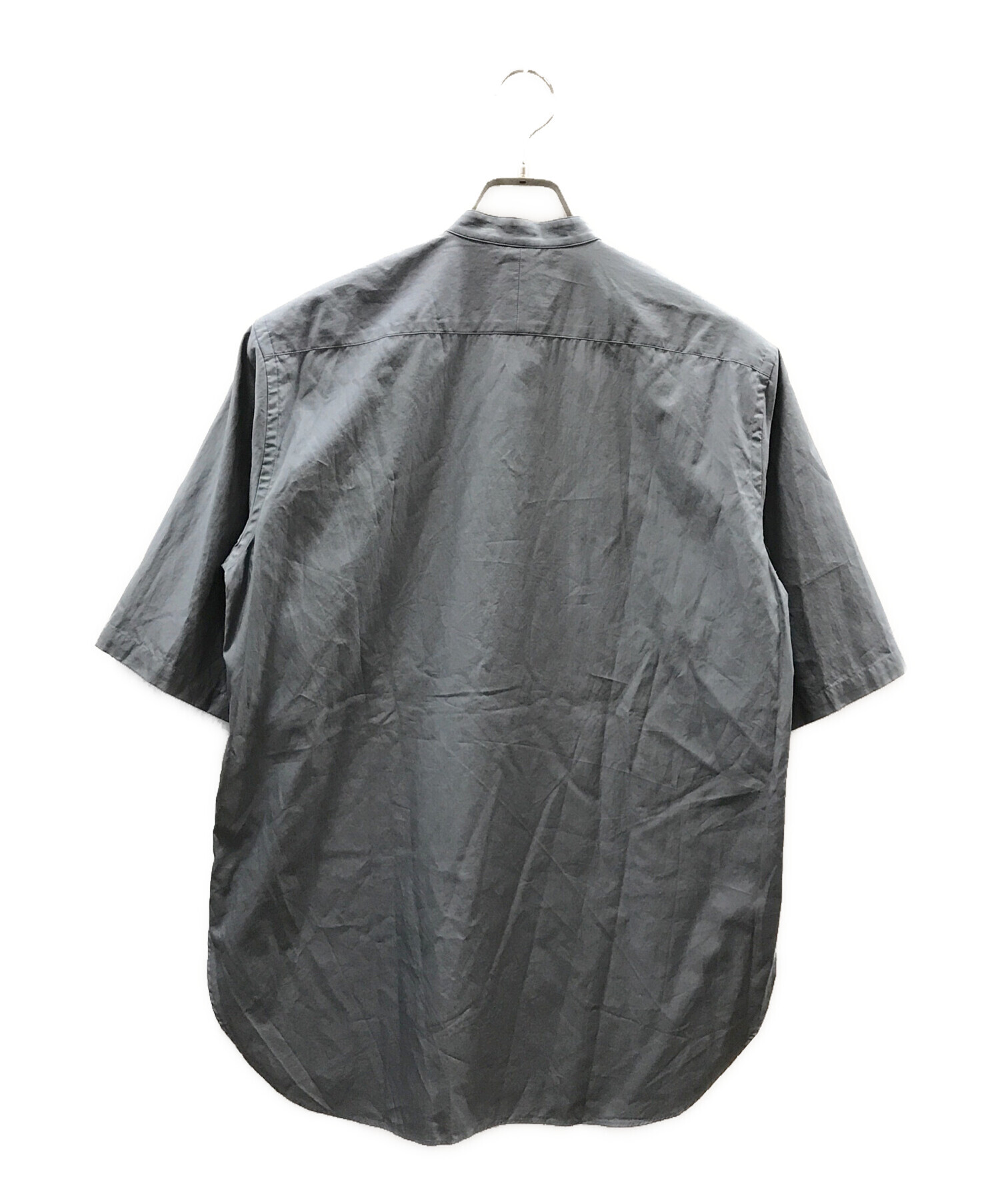 AURALEE (オーラリー) WASHED FINX TWILL HALF SLEEVED P/O SHIRTS ブルー サイズ:1