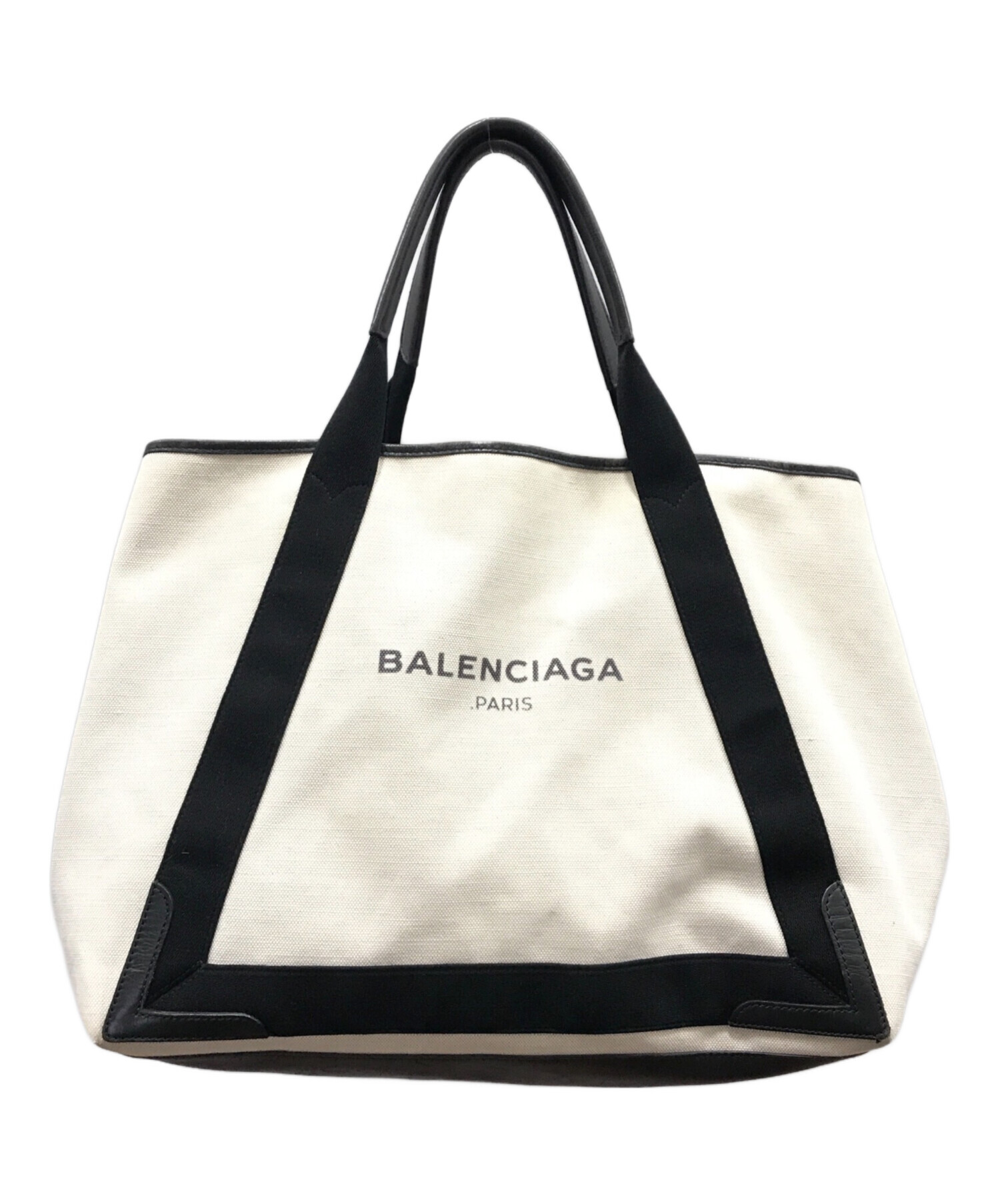 中古・古着通販】BALENCIAGA (バレンシアガ) ネイビーカバストートバックM アイボリー サイズ:M｜ブランド・古着通販  トレファク公式【TREFAC FASHION】スマホサイト