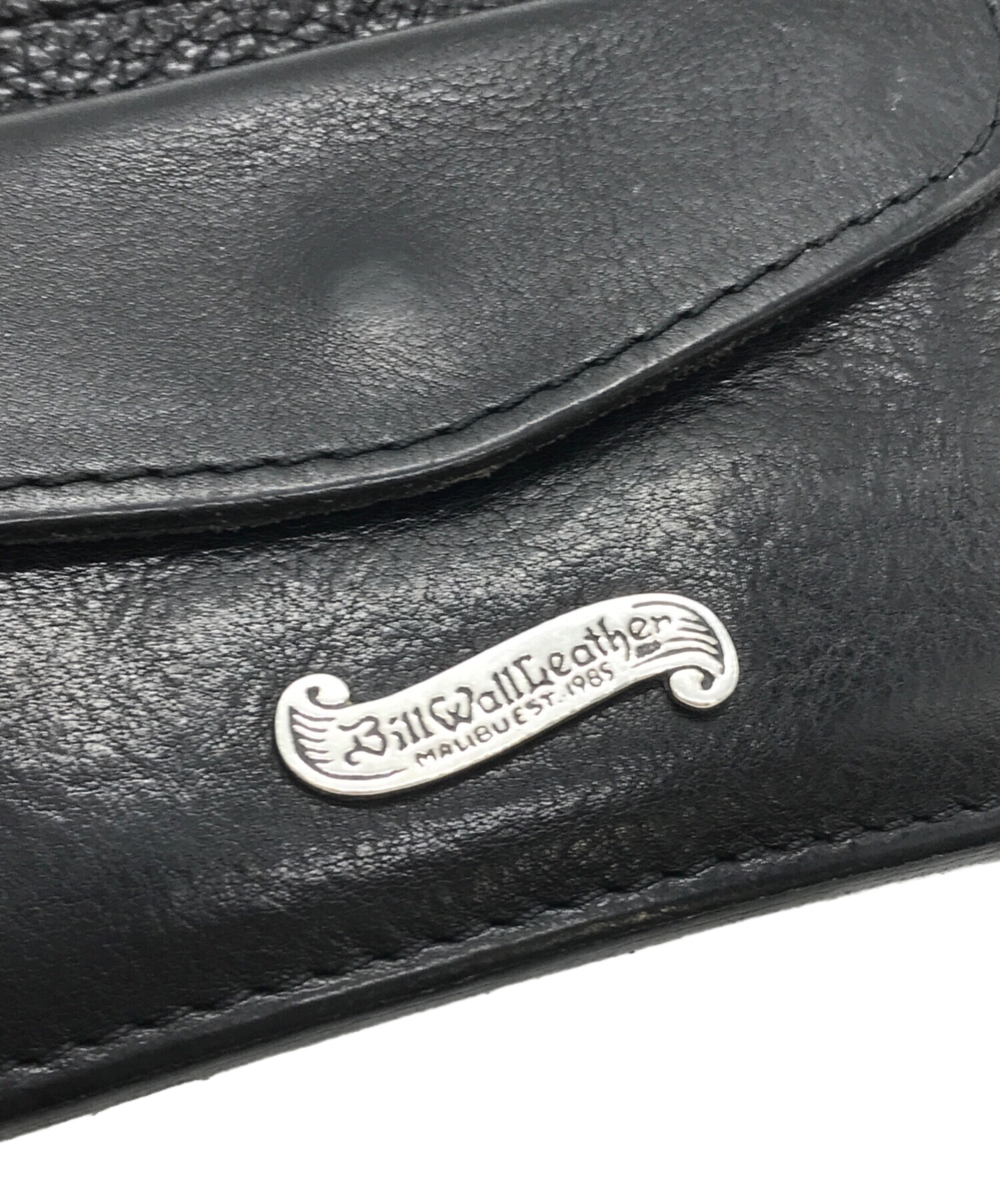 BILL WALL LEATHER (ビルウォールレザー) VINTAGE WORKS (ヴィンテージワークス) 別注 コンパクト レザー  ジップウォレット ブラック サイズ:下記参照