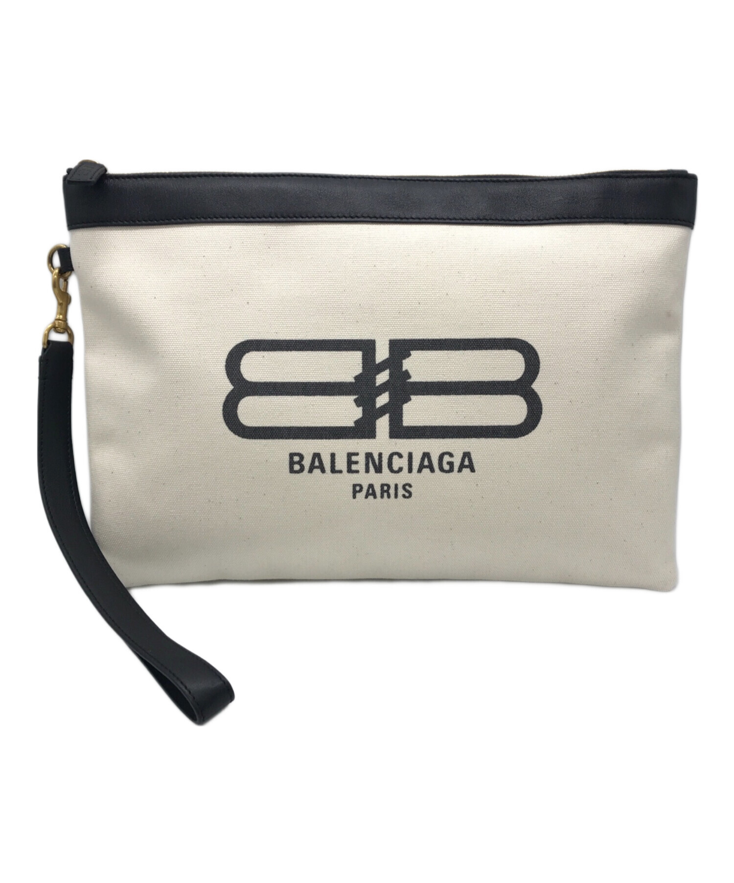 中古・古着通販】BALENCIAGA (バレンシアガ) クラッチバッグ アイボリー×ブラック サイズ:下記参照｜ブランド・古着通販  トレファク公式【TREFAC FASHION】スマホサイト