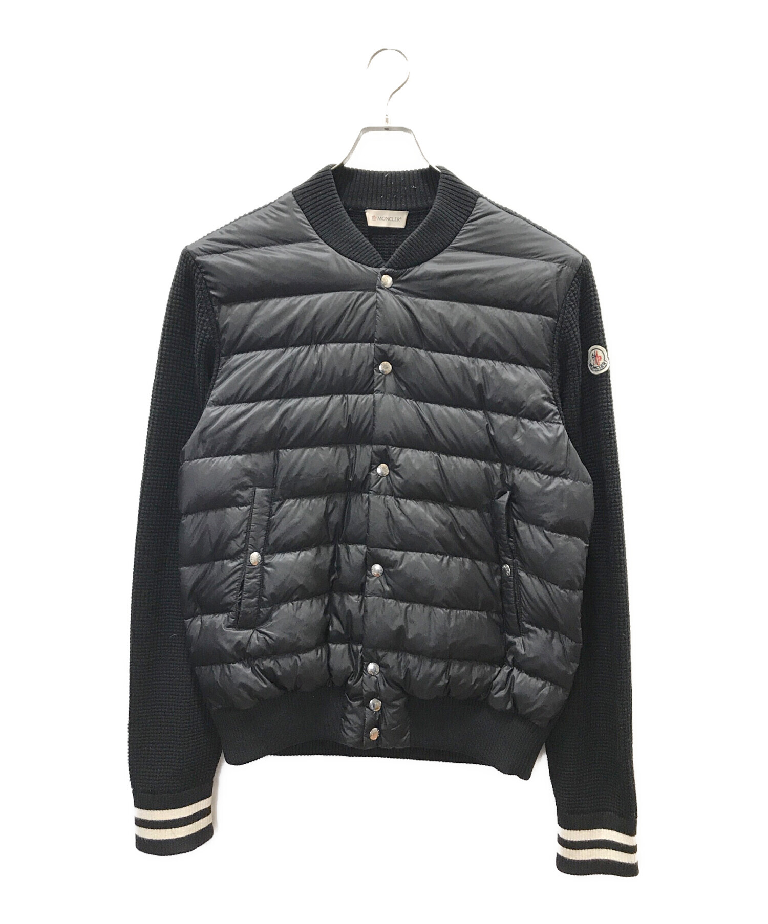 中古・古着通販】MONCLER (モンクレール) CARDIGAN TRICOT ニット切替ダウンジャケット ブラック サイズ:L｜ブランド・古着通販  トレファク公式【TREFAC FASHION】スマホサイト