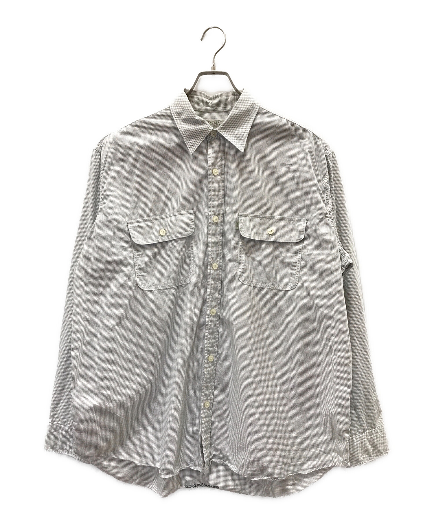 中古・古着通販】SEDAN ALL-PURPOSE (セダンオールパーパス) Big Work Shirt グレー サイズ:L｜ブランド・古着通販  トレファク公式【TREFAC FASHION】スマホサイト