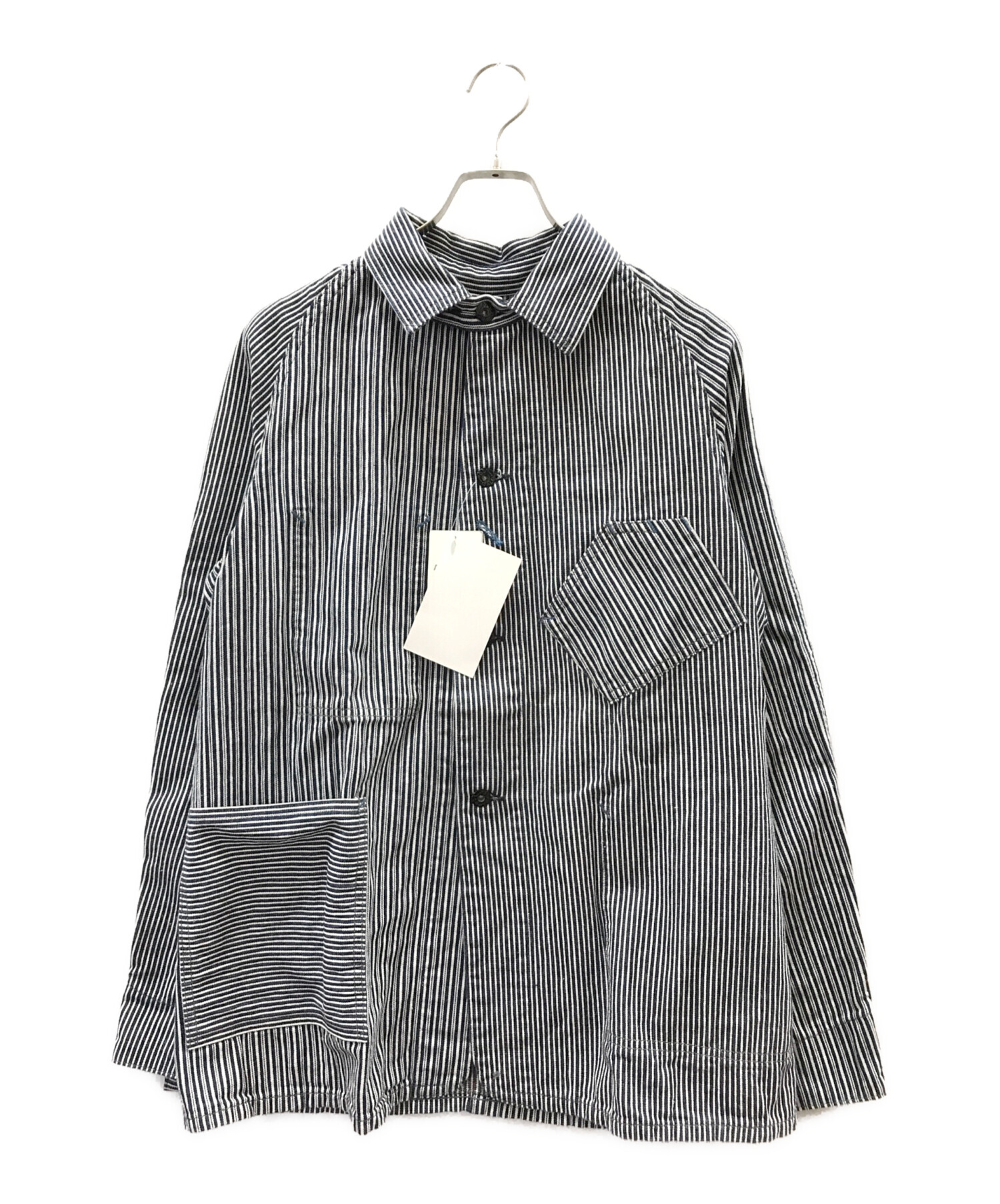 POST O'ALLS (ポストオーバーオールズ) WAREHOUSE (ウエアハウス) BEAMS PLUS (ビームスプラス)  別注Coverall Hickory グレー サイズ:S 未使用品