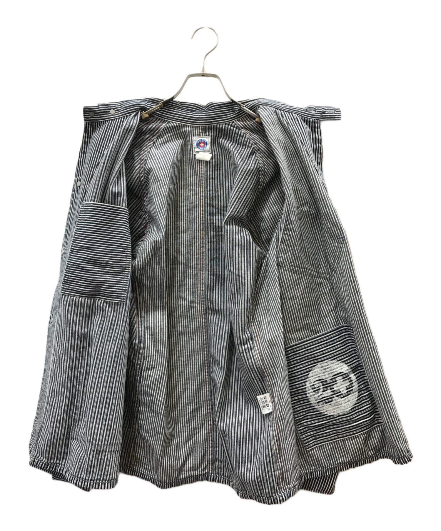 POST O'ALLS (ポストオーバーオールズ) WAREHOUSE (ウエアハウス) BEAMS PLUS (ビームスプラス)  別注Coverall Hickory グレー サイズ:S 未使用品