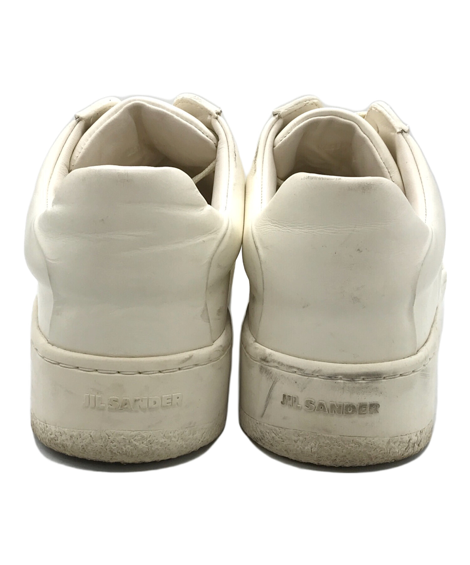 中古・古着通販】JIL SANDER (ジルサンダー) レザースニーカー ホワイト サイズ:40｜ブランド・古着通販 トレファク公式【TREFAC  FASHION】スマホサイト