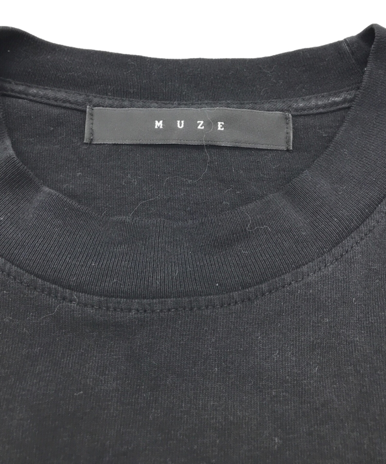 中古・古着通販】MUZE (ミューズ) PEACE EMBROIDERY LONG T-SHIRT ブラック サイズ:2｜ブランド・古着通販  トレファク公式【TREFAC FASHION】スマホサイト