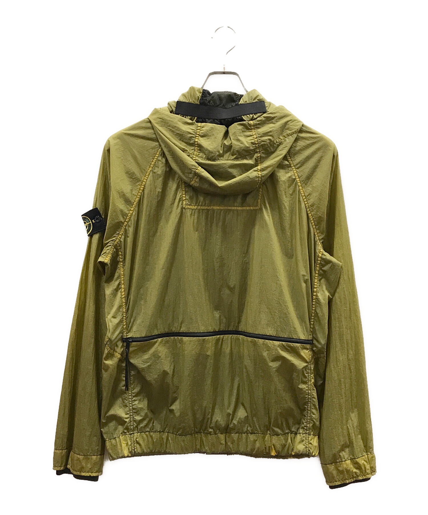 STONE ISLAND (ストーンアイランド) USED加工マウンテンパーカー イエロー サイズ:L