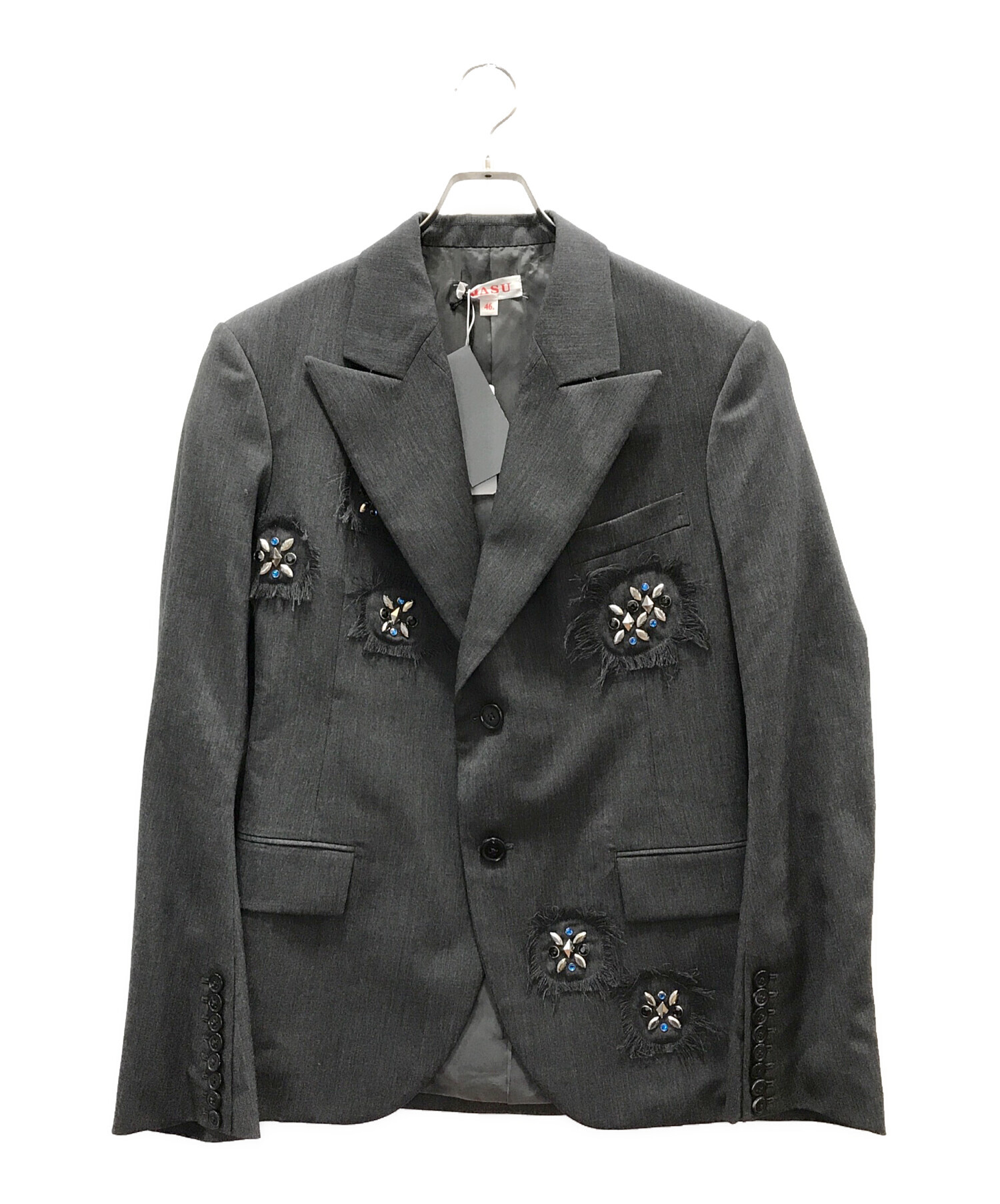 MASU (エムエーエスユー) STUDS TAILORED JACKET グレー サイズ:46 未使用品