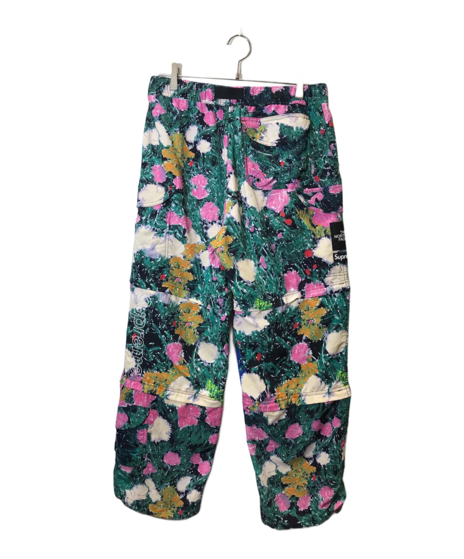 SUPREME (シュプリーム) THE NORTH FACE (ザ ノース フェイス) Trekking Convertible Zip-Off  Belted Pant Flowers グリーン サイズ:S 未使用品