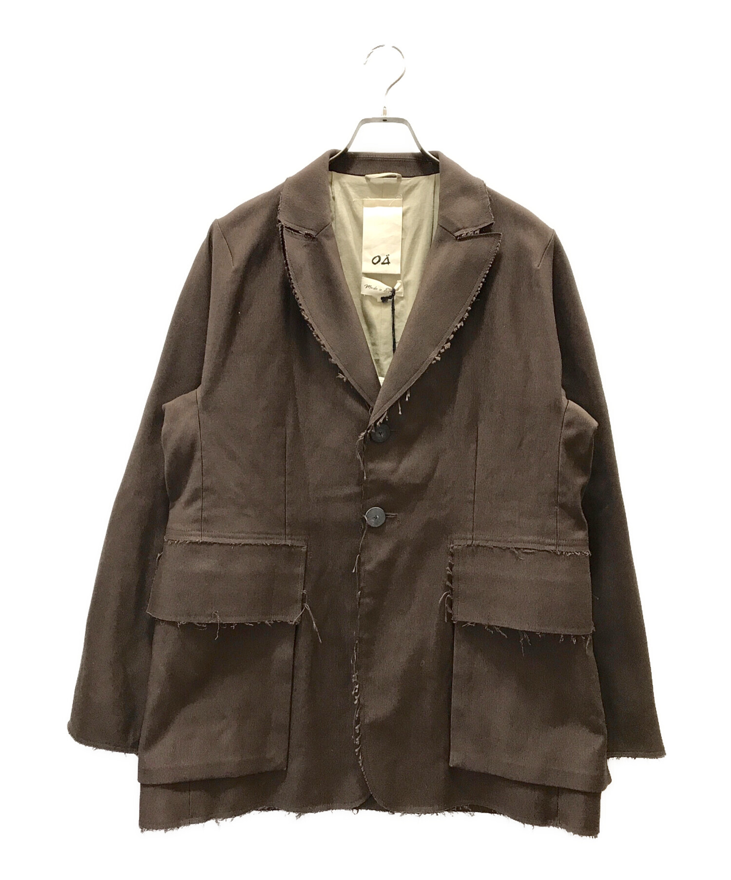 中古・古着通販】OMAR AFRIDI (オマールアフリディ) DOLMAN TALORED JACKET ブラウン サイズ:L  未使用品｜ブランド・古着通販 トレファク公式【TREFAC FASHION】スマホサイト