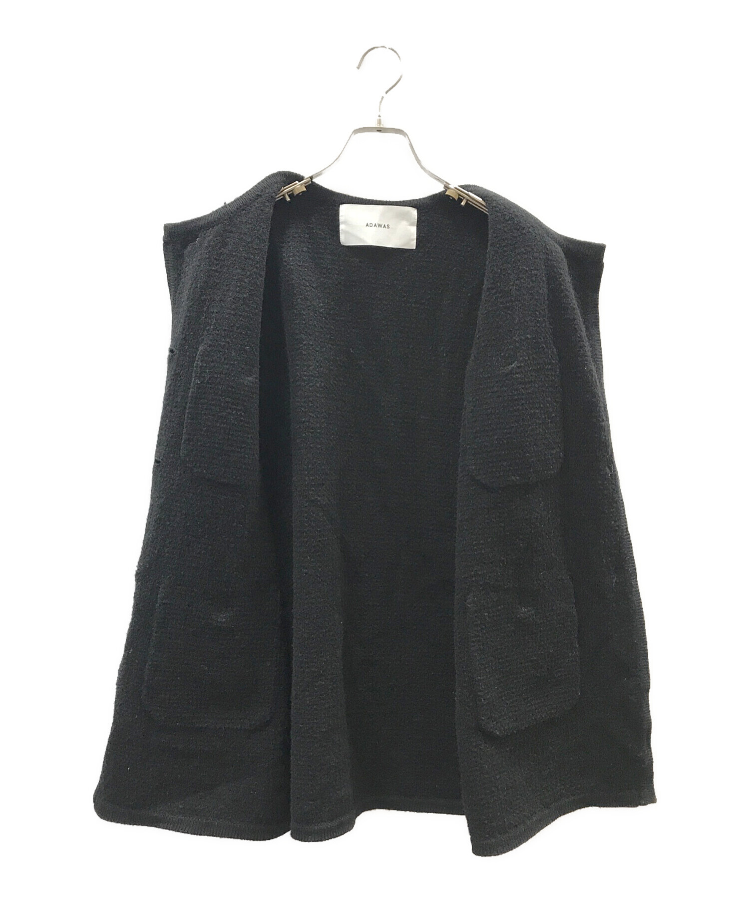 中古・古着通販】ADAWAS (アダワス) LOOP KNITTED VEST ブラック サイズ:FREE｜ブランド・古着通販  トレファク公式【TREFAC FASHION】スマホサイト