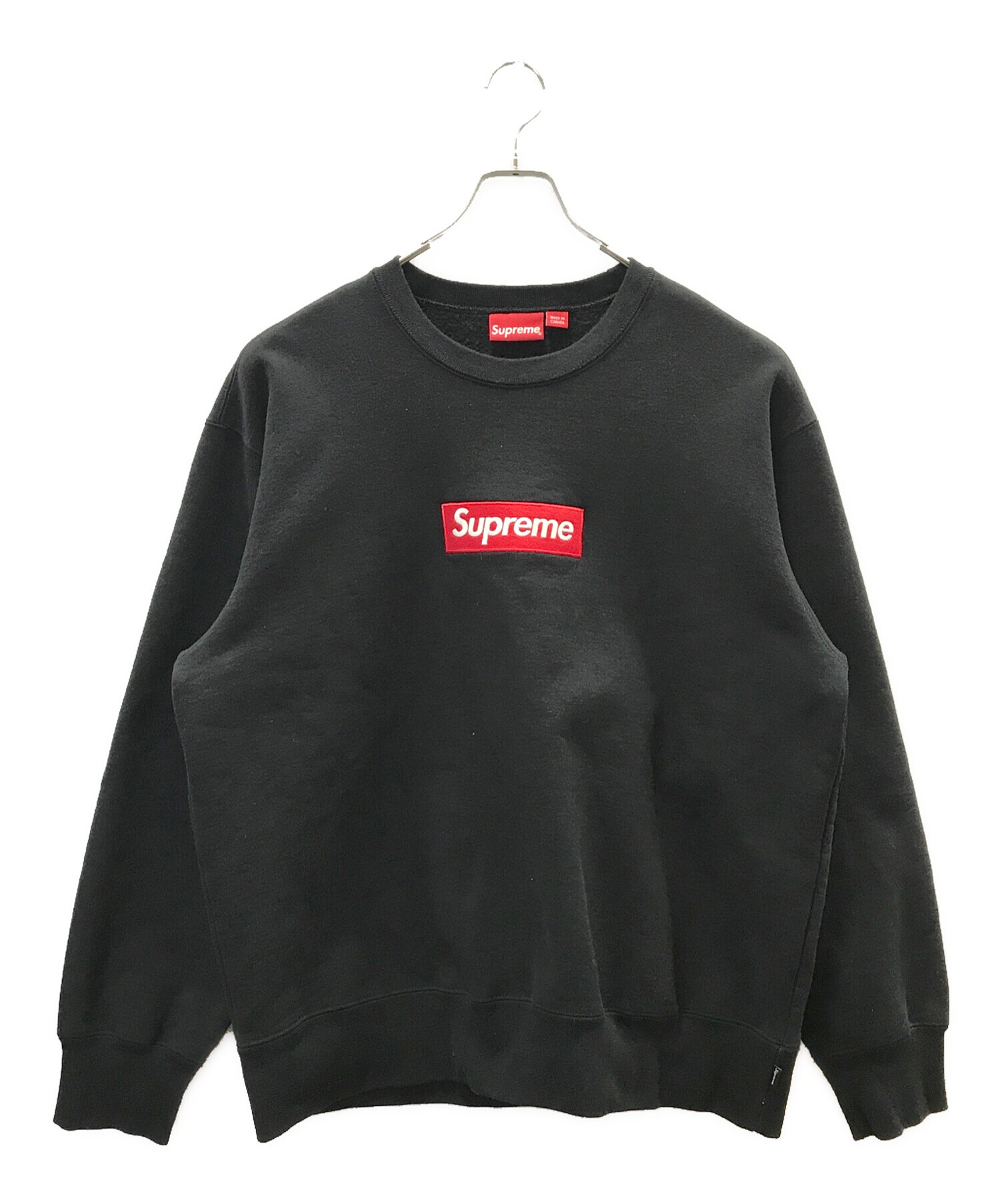 中古・古着通販】Supreme (シュプリーム) Box Logo Crewneck ブラック サイズ:l｜ブランド・古着通販  トレファク公式【TREFAC FASHION】スマホサイト