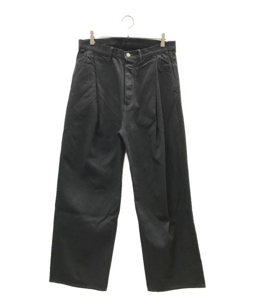 中古・古着通販】SUBLATIONS (サブレーションズ) 2TUCK WIDE DENIM PANTS ブラック サイズ:3｜ブランド・古着通販  トレファク公式【TREFAC FASHION】スマホサイト