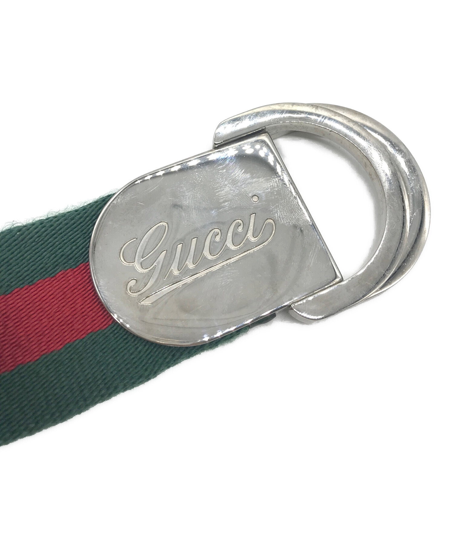 中古・古着通販】GUCCI (グッチ) シェリーライン キャンバスベルト レッド×グリーン サイズ:下記参照｜ブランド・古着通販  トレファク公式【TREFAC FASHION】スマホサイト