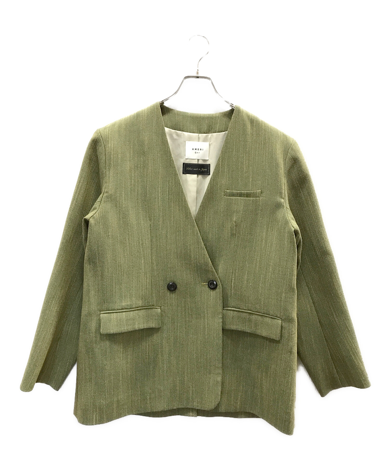 中古・古着通販】AMERI (アメリ) CONVERTIBLE HERRINGBONE JACKET/SET UP カーキ  サイズ:S｜ブランド・古着通販 トレファク公式【TREFAC FASHION】スマホサイト